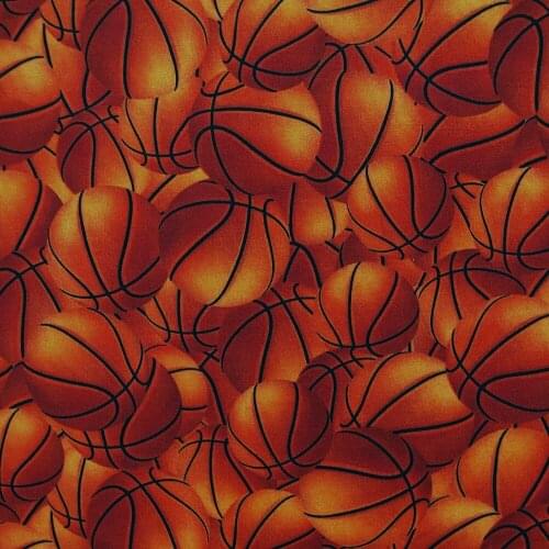 1 yard Cotton Woven Fabric - basketbal (width=110cm)