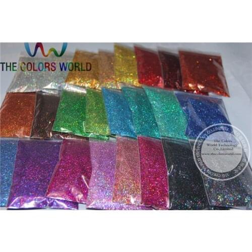 24 Laser Holographic Colors 0.4MM size glitter for nail decoration and others DIY Accessories