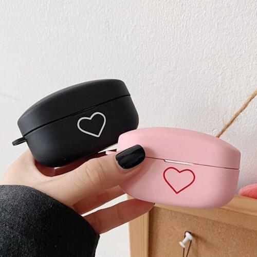 Ins Love Heart Anti-fall Earphone Cases For Sony WF-1000XM4 Case Matte Plastic Protect Accessories Charging Box Wf1000xm4 Cover