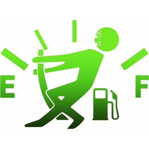 DecalsMe High Gas Consumption Decal Fuel Gage Empty Sticker On Car Funny Stickers and Decals Vinyl 3D Car Styling 12.7*9.2cm