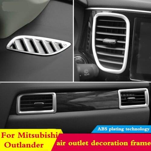 For Mitsubishi Outlander 2013 2016 2017 2018 Air outlet decorative frame dashboard conditioning hole decorative strip sticker