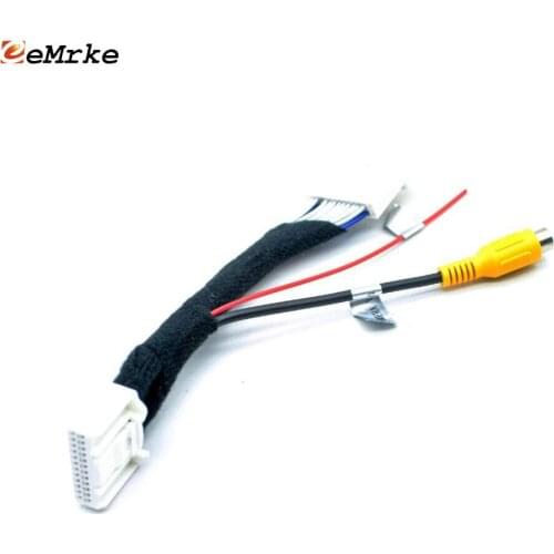 EEMRKE 24 Pins Car Adapter Wire for Renault Original Screen Reverse Rearview Camera RCA / Connector Cable