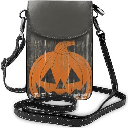 Halloween Pumpkin Shoulder Bag Retro Leather Business Women Bags Female Fashion Purse