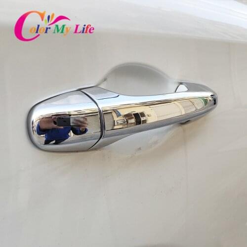 Car Door Handle Cover for Toyota Rav4 Rav 4 2014 - 2018 Accesorios ABS Chrome Door Handles Protector Covers Accessories
