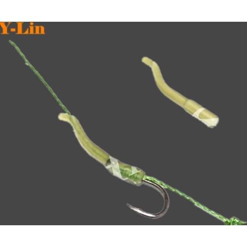 20pcs Carp Fishing Hook Sleeves Hair Rig Angle Sleeves Soft Anti Tangle Positioner Terminal Tackle Carp Fishing Accessories