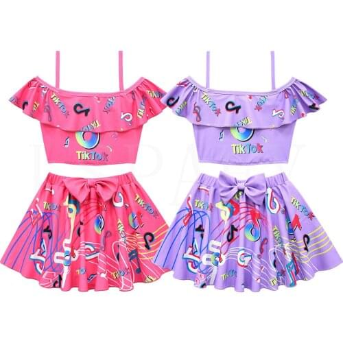 2-9 Years Two Piece Girls Swimsuit 2021 Infantil Tankini For Girls TIK TOK Childrens Swimwear Girls Bathing Suit Infantil
