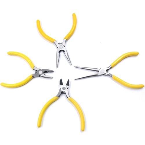 Mini pliers 5 inch needle nose pliers oblique mouth jewelry handmade beaded diy beads aluminum wire pliers hardware tools