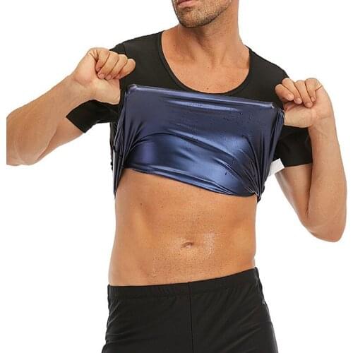 Mens Compression Shirt Slimming Body Shaper Vest Workout Tank Tops Abs Abdomen Undershirts Sweat Sauna Shapewear Thermo T-shirt