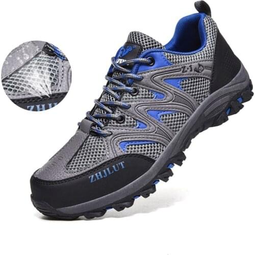 Men Mesh Casual Shoes Women Outdoor Sports Breathable Summer Wear Resisting Trekking Footwear Climbing Light Hiking Shoes Man