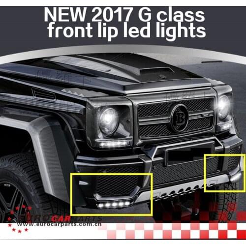 2017 new style front lip led lights G63 B style front lip cover lights G clasee auto parts G63 G65 G800 G500 G350 assembly