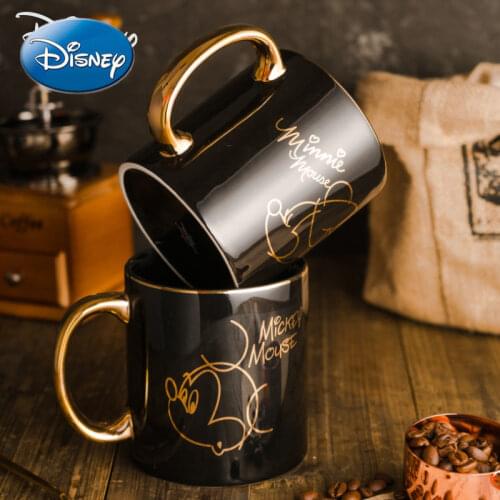 Genuine Disney Ceramic Mug Marvel Cup Water Cup Coffee Cup Creative Mickey Minnie Couple Water Cup Female