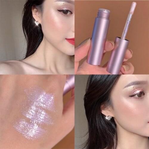 Kapovini Water Glass Highlighting Blush Brighten Skin Diamond Glitter Illuminating Liquid Highlighter Body Face Makeup TSLM2