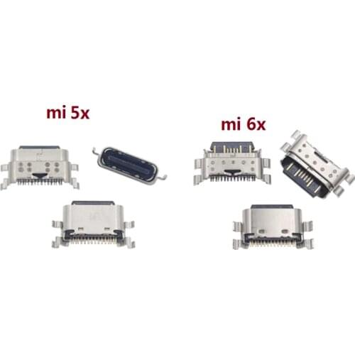 USB Charging Dock Connector Port Plug Board Mic Flex Ribbon Cable For Xiaomi Mi 6x A2 Mi6x 20pcs