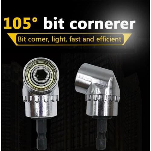 Hex Bit 105 Degree Angle Adjustable Screwdriver Socket Holder Adapter Bits Drill Bit Angle Screw Driver Tool Socket Bit
