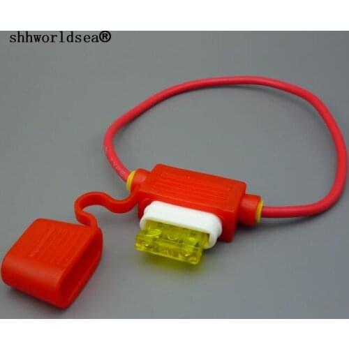 Shhworldsea 14AWG medium blade car fuse waterproof auto fuse holder for standard fuse 1A2A3A5A7.5A10A15A20A25A30A35A40A
