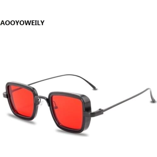 Luxury Vintage Gothic Steampunk Square Sunglasses For Men Women Alloy Metal Womens Sun Glasses Mens Shades Day And Night UV400