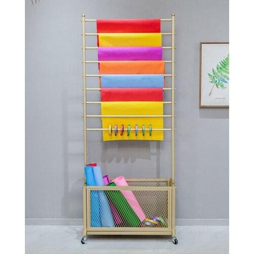 Display stand Flower wrapping paper Ribbon storage rack Floor hanging scarf scarf multilayer display