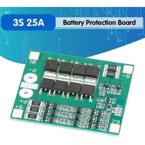 3S 25A Li-ion 18650 BMS PCM Battery Protection Board BMS PCM With Balance For li-ion Lipo Battery Cell Pack Module