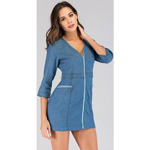Dress платье summer dress платье летнее vestidos women vestidos de fiesta de noche jeans denim hailf sleeve