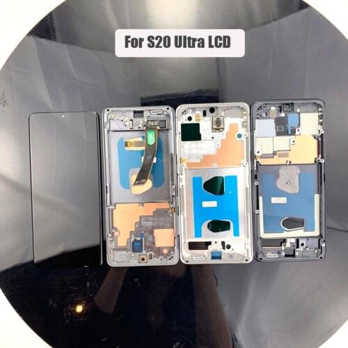 Original Super AMOLED LCD Display For Samsung Galaxy S20 Ultra G988 G988F G988B/DS LCD Display Touch Screen Digitizer Assembly