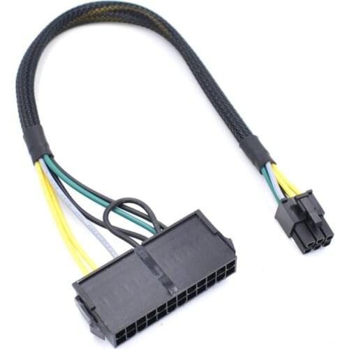 ATX 24 Pin to 6Pin ATX PSU Power Adapter Cable for DELL 3650 3040 7040 Motherboard