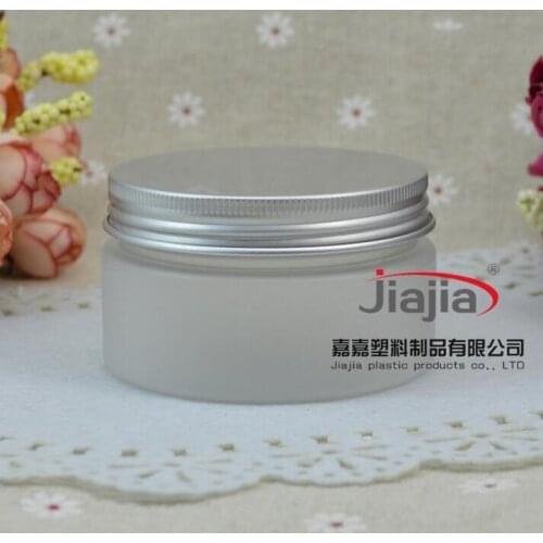 Free shipping: 100ml Empty Container for Styling Gel Hair Wax 100g gray Cream Jar PET Packaging with silver aluminum lid