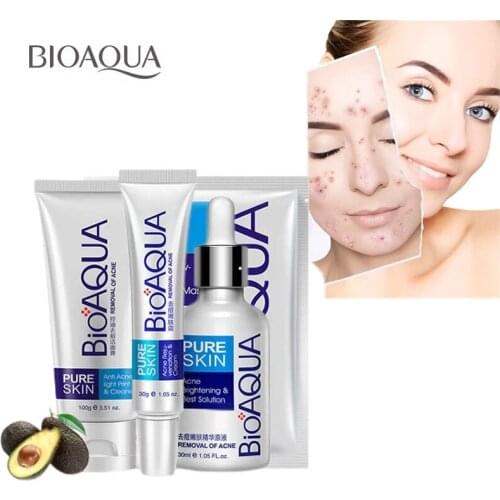 Effective Acne Set Face Cream Facial Serum Mask Acne Treatment Oil Control Shrink Pores Moisturizing Whitening Skin Care