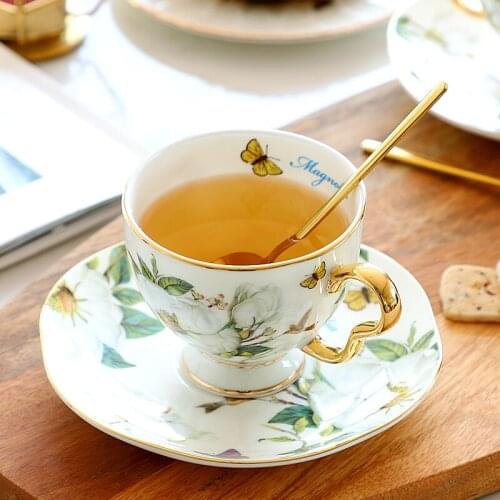 Afternoon Porcelain Tea Cup Set Vintage Retro Coffee English Elegant Tea Cup Eco Friendly Tazas Desayuno Home Drinkware EI50BD