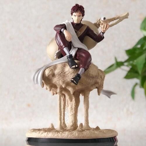 22CM Naruto Anime Role Classic Model Doll Gaara Sitting Posture Action Figure Toy Accessories Decoration Children Christmas Gift