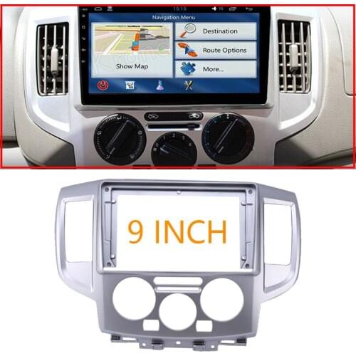 Car Radio Fascia Trim Kit, 9 Inch 2 Din Dash Panel DVD Frame Install Kit for Toyota NV200 2009
