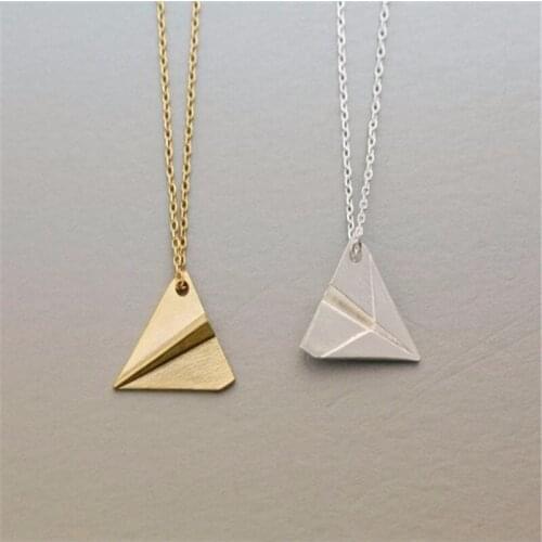 Fashion Paper Airplane Pendant Necklace Trendy best fashion christmas gift for friend