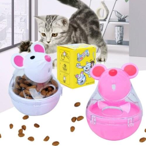 Mouse Tumbler Feeder Pet Fun Puzzle Cartoon Cat Toy Pet Supplies