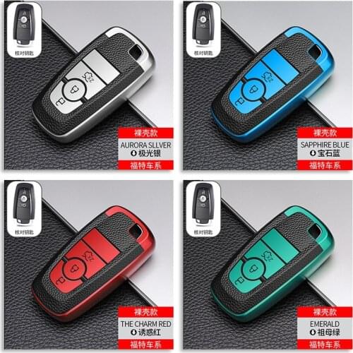 3 4 Button Key Case Cover For Ford Fusion New Mondeo Edge Expedition Mustang Explorer F-150 F-250 F-350 2017 2018 Remote Smart
