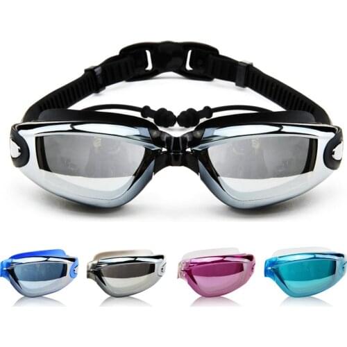 Hot Sale Swimming Goggles Earplug Professional Adult Silicone Pool Glasses Anti Fog Men Women Optical Waterproof Eyeweas