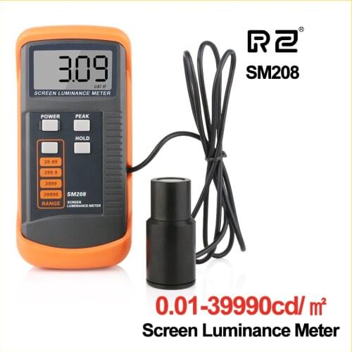 RZ Portable Luminance Meter Screen Brightness Meter Mini Light Detector Portable Screen Luminance Meter SM208