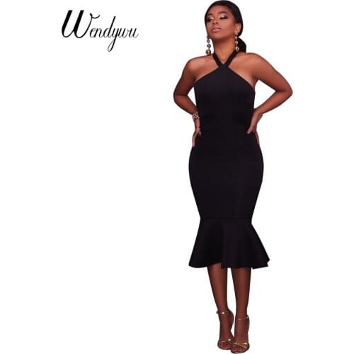 Черные летние платья WENDYWU China At AliExpress