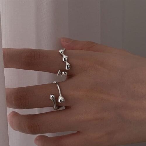A Girl' New Creative Geometric Irregular Opening Ring Female Fashion Handmade Simple Personality Jewelry Party
