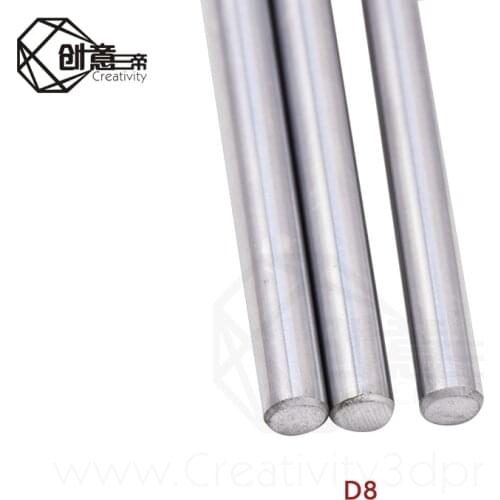 2PCS 3D Printer Parts Smooth Rod 8mm Shaft Rod Optical Axis CNC Chromed 3D Printer smooth rod Length 100 200 300 400 500 600mm