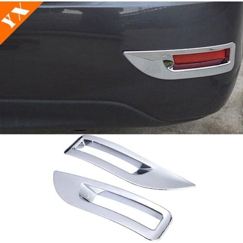 2013 2014 2015 for Nissan Sentra Car Back Rear Fog Lamp Light Shade Cover Trim ABS Chrome Auto Exterior Moulding Accessories