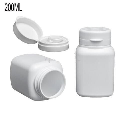 300PCS/LOT hot sale HDPE bottle,200c white tear-pull bottle,food grade 200ml chewing gum bottle,PE chocolate bottle