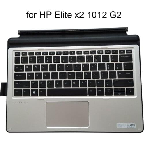 English keyboard for HP Elite x2 1012 G2 1LV49EA 2 in 1 HSN-D06K Tablet Series Collaboration Keyboards silver palmrest cover New