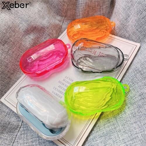 Fluorescent Solid Color Clear Earphone Case For Samsung Galaxy Buds/Buds+ Plus Cases Luxury Hard PC Headset Protective Cover