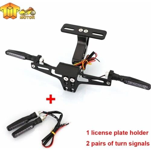Motorcycle Angle License Number Plate Frame Holder Bracket For YAMAHA T-MAX 530 TMAX 500 MT-03 MT-07 MT-09 MT-09 Tracer R1 R6 R3