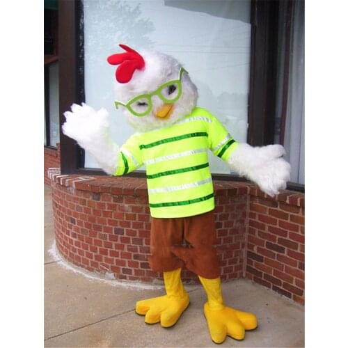 TOP Quality Chicken Little Mascot Costume Cartoon Fancy Cosplay Suit Animal ADS Handmade Cartoon Character Mascot Costume Gift
