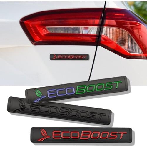 Car Styling Metal Car Fender Decal Rear Side Sticker Decoration for Ford Ecoboost Badge Mondeo RANGER Mustang Engine Kuga Ranger