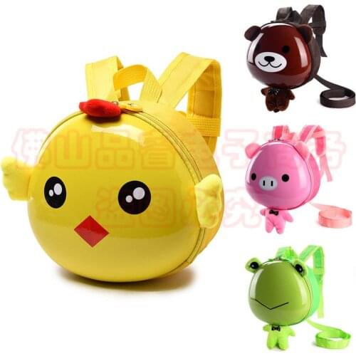 Cartoon Cute Childrens School Bag Animal Fox Cub Frog PVC Kindergarten Boy Girl Baby Backpack Anti-Lost Eggshell Backpack