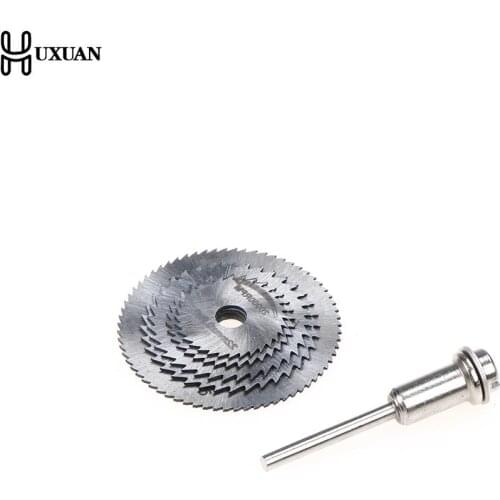 6pcs Mini HSS Circular Saw Blade Rotary Tool For Dremel Metal Cutter Power Tool Set Wood Cutting Discs Drill Mandrel Cutoff