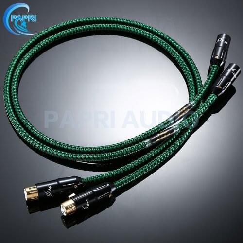 PAPRI MPS M-10XLR Gold Plated Plugs Connector 99.9999% 6N OCC Cable For Audio CD DAC Amplifier 1Pair