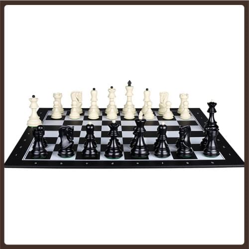 Resin Chess Set Medieval Top Luxury Knight Exquisite Inlaid Flannel Base Chess Decor Parques Juego De Mesa Family Board Games