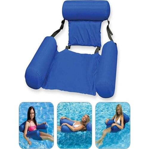 New Inflatable Floating Adult Water Hammock Sport Air Mattress Foldabl Swimming Pool Beach Sofa Thick Lounger Chair 1pc D367